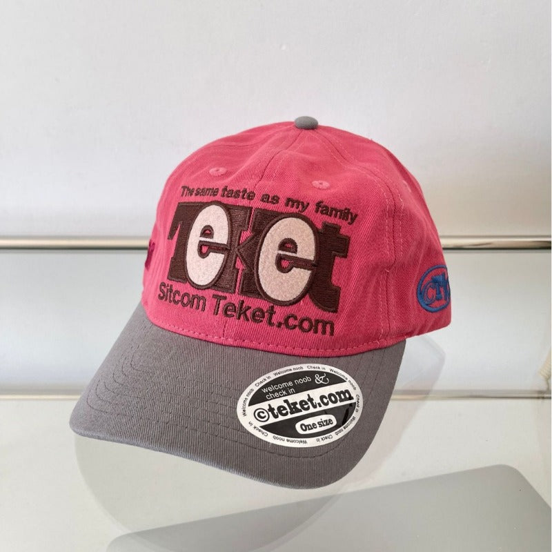 Wholesale Retro Letter Embroidery Soft Top Contrast Color Baseball Cap