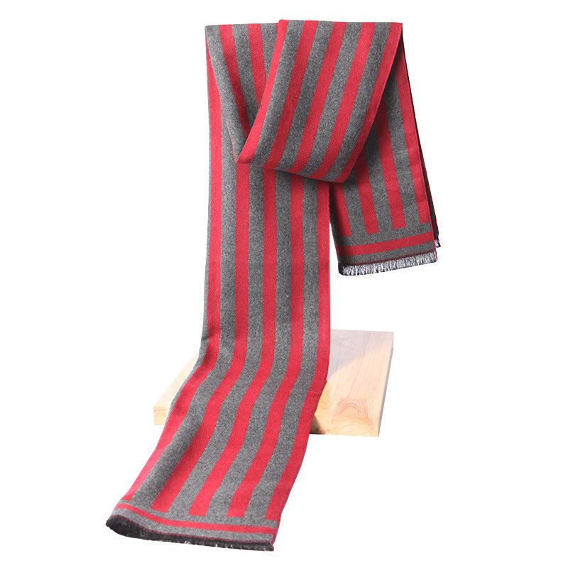 Wholesale Winter Imitation Cashmere Striped Scarf