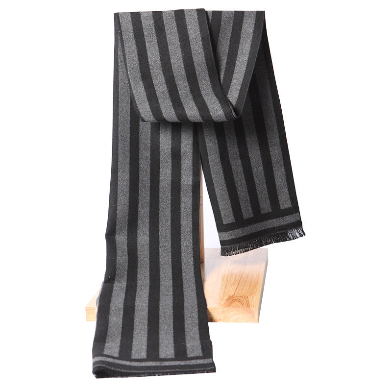 Wholesale Winter Imitation Cashmere Striped Scarf