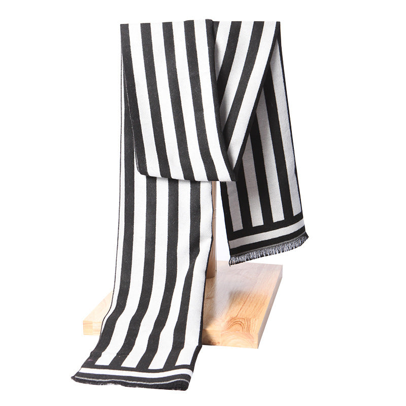 Wholesale Winter Imitation Cashmere Striped Scarf