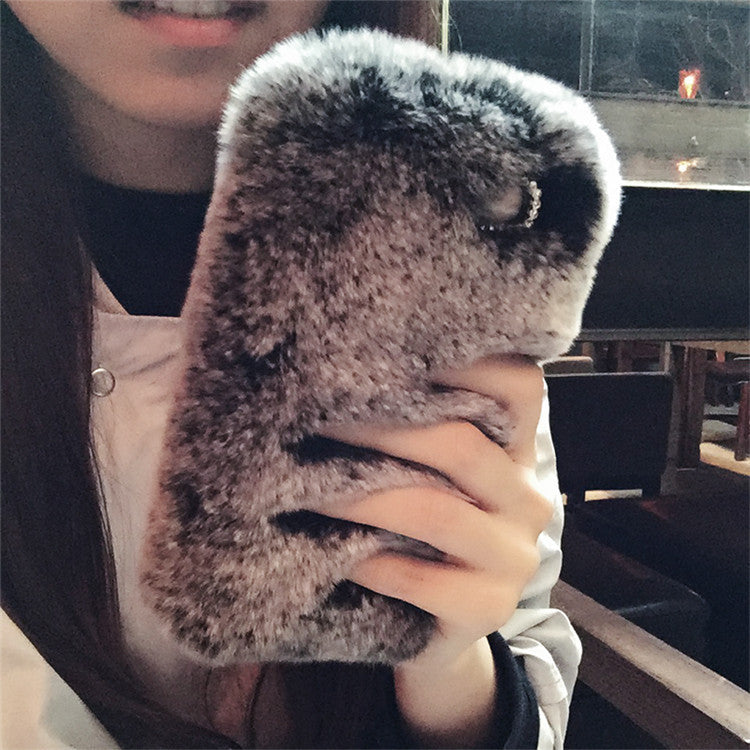 Wholesale Rhinestone Plush Phone Cases