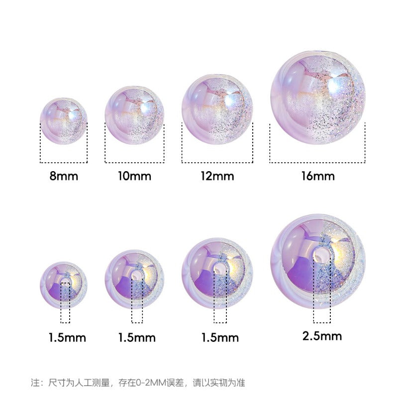 Wholesale 30pcs High Quality Through Hole Round Beads with Starry Sky DIY Beads