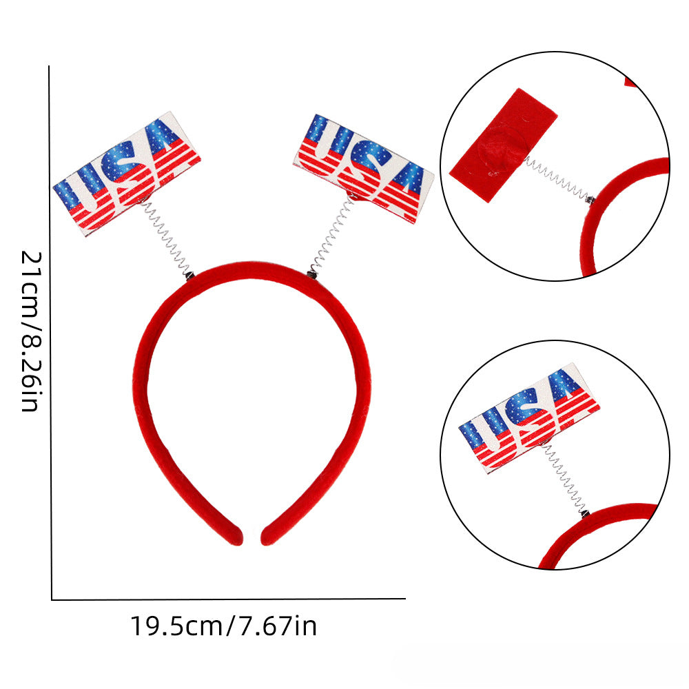 Wholesale Independence Day Flag Plastic Headband
