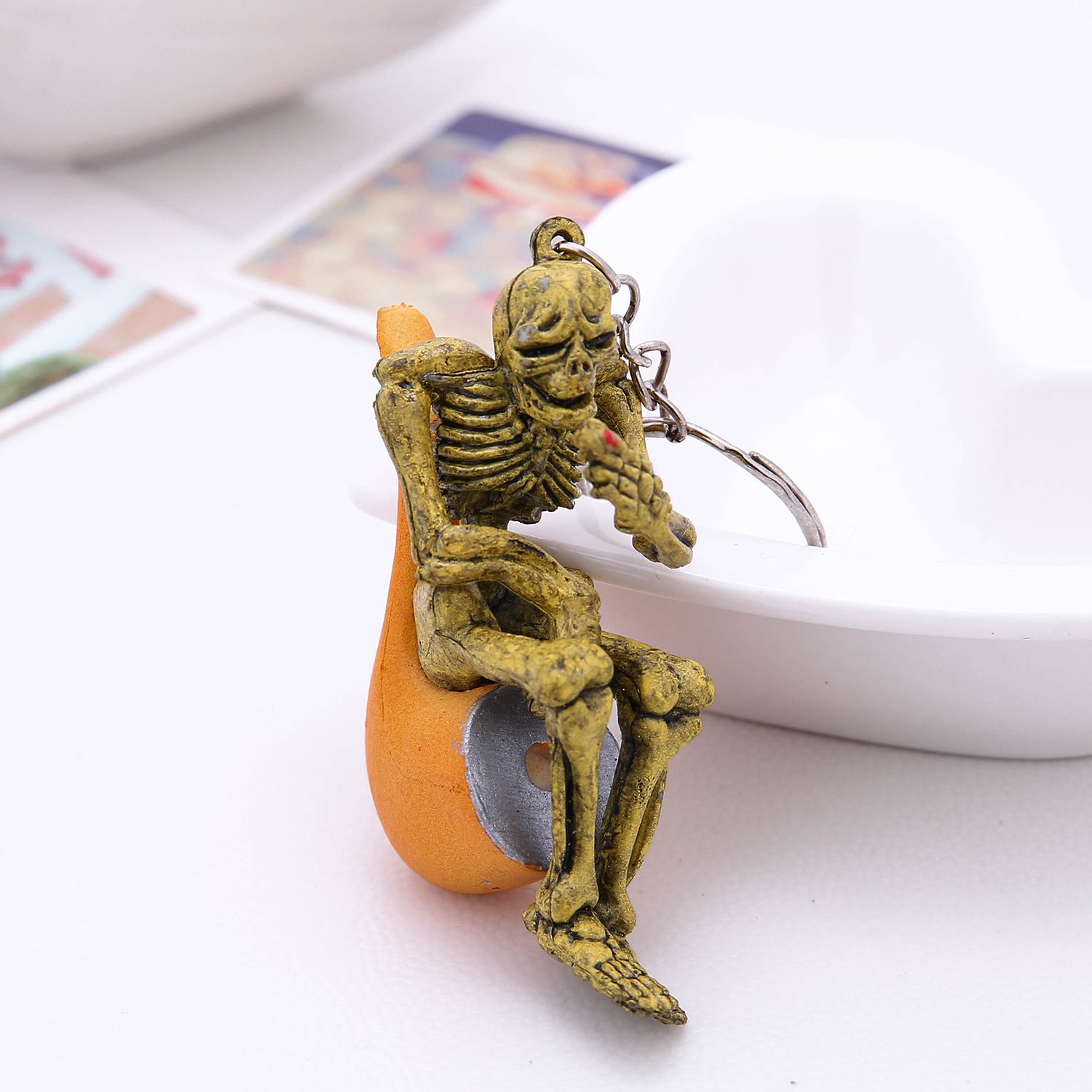 Wholesale Skull Rubber Keychains