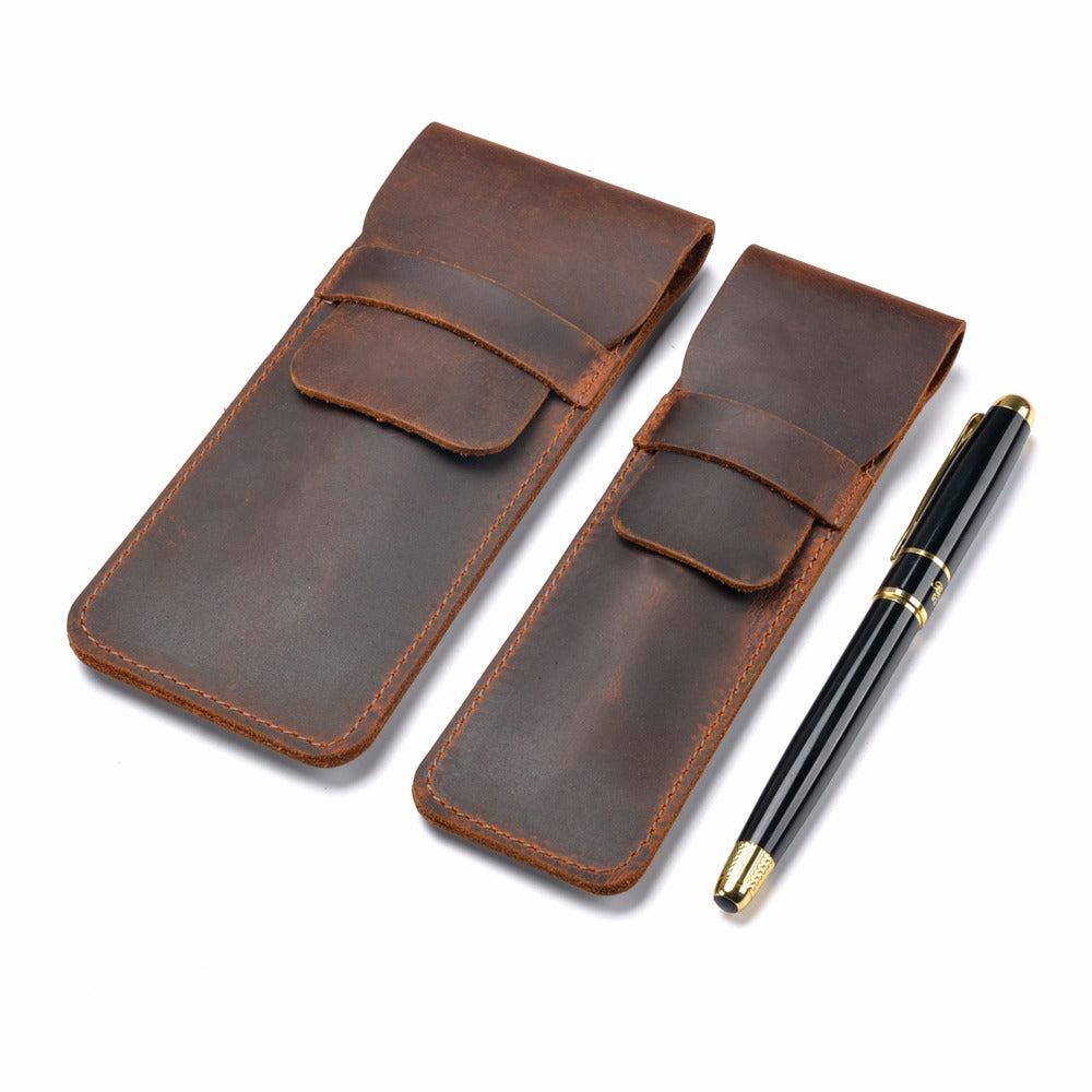 Wholesale Genuine Vintage Handmade Cowhide Pencil Case