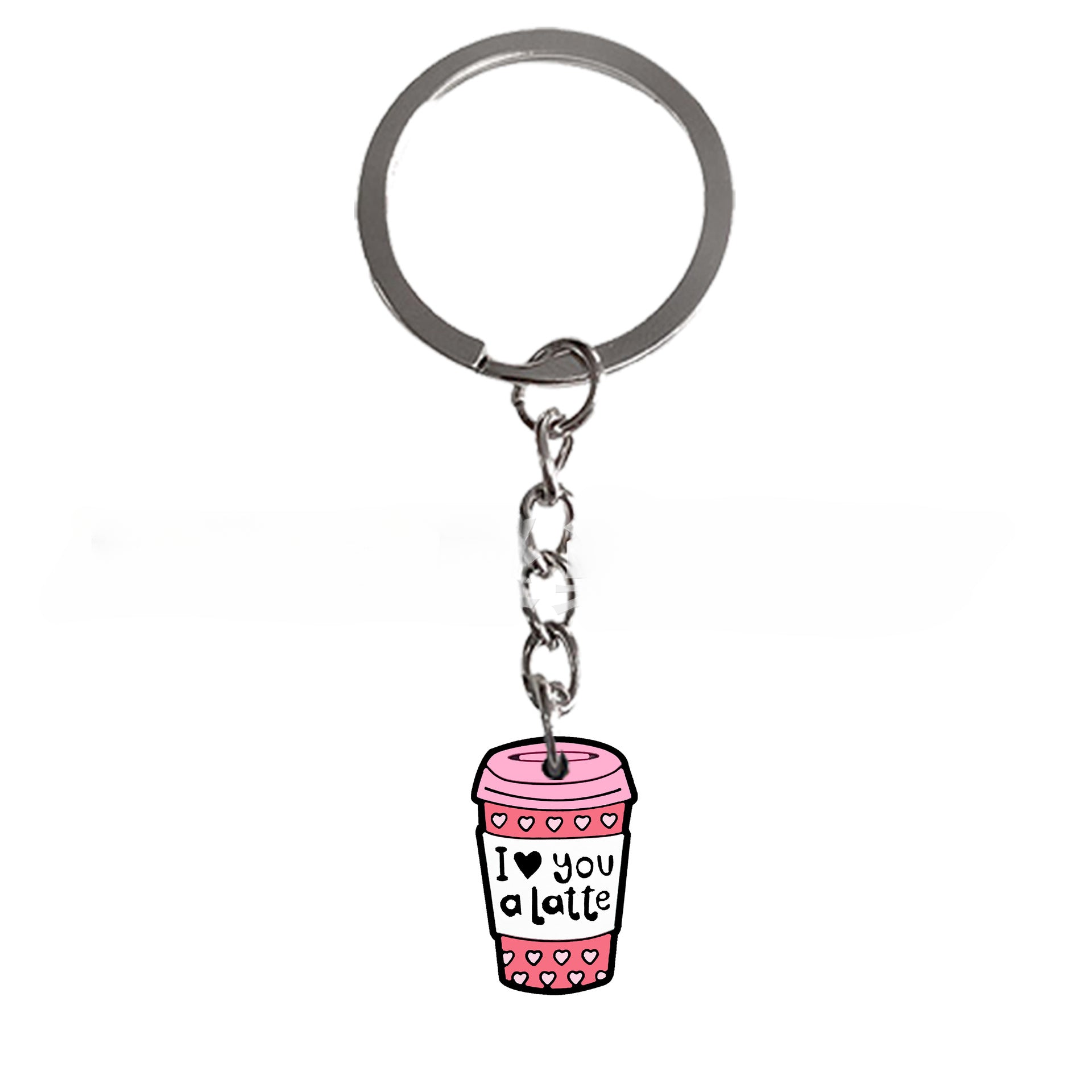 Wholesale 50PCS Pink Valentine's Day PVC Keychain