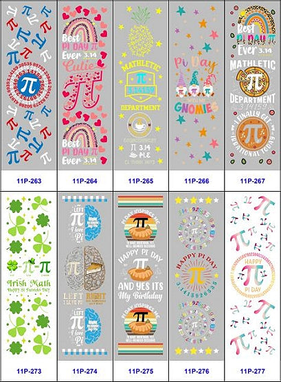 Wholesale 16pcsves Colorful and Cute Π Pen & Bookmark Stickers