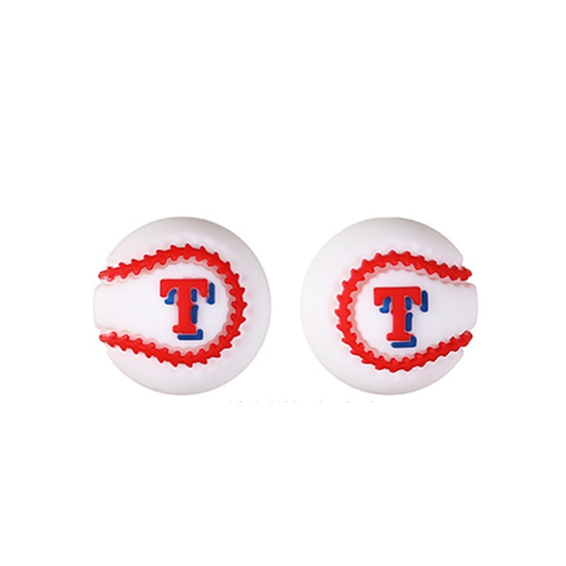 Wholesale 20pcs 3D Stereoscopic Tennis Letter Creative Design Simple Beads