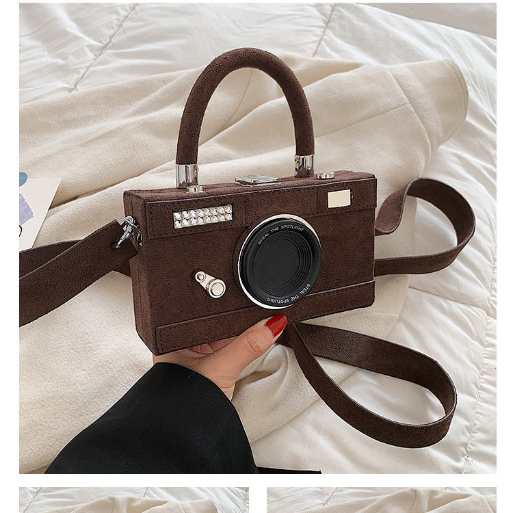 Wholesale PU Suede Camera Bag