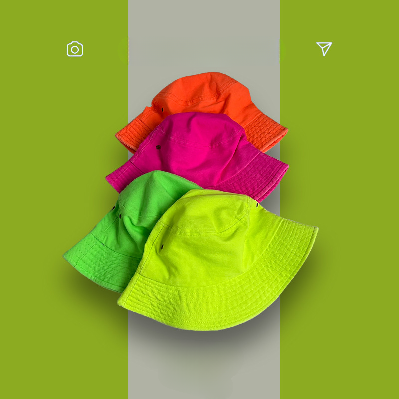 Wholesale Cotton Neon Color Bucket Hat