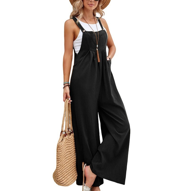 Wholesale Solid Color Casual Design Overalls for Women