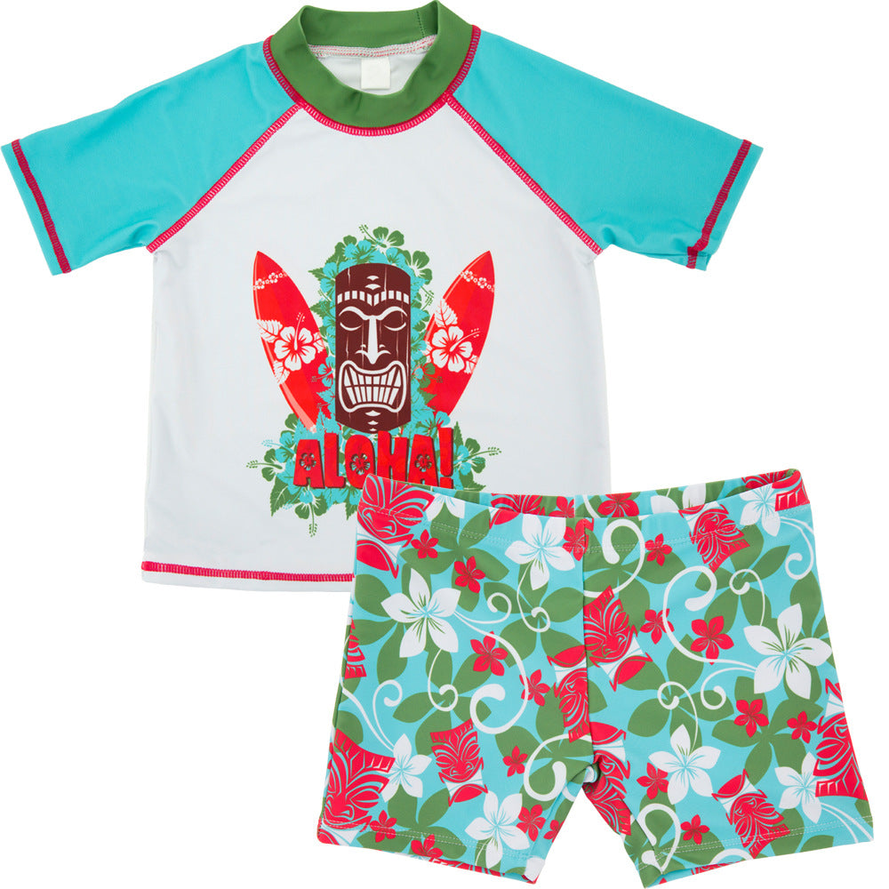 Wholesale baby split five points swimming trunks kids Swimwear