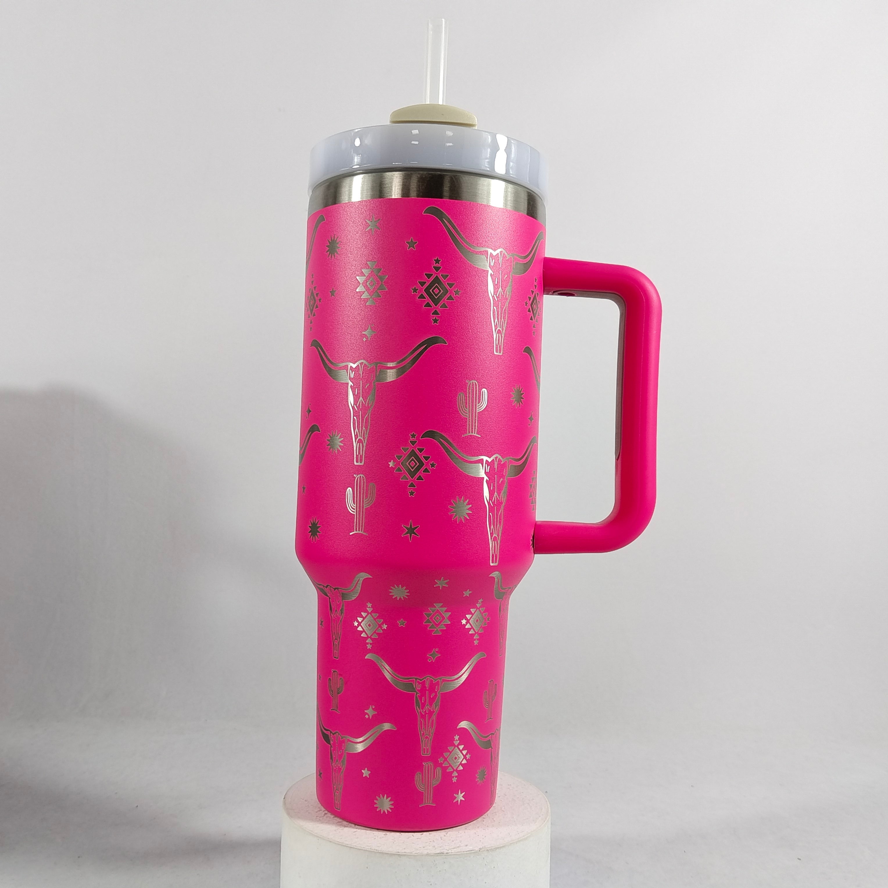 Wholesale Second Generation 40oz Handle Car Cup Laser Bull Head Stainless Steel Car Cooling Ice Cup