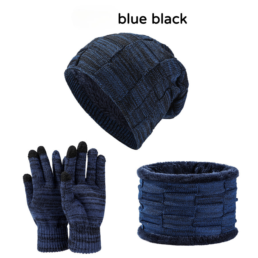 Wholesale Velvet Thickened Hat Scarf and Gloves Set