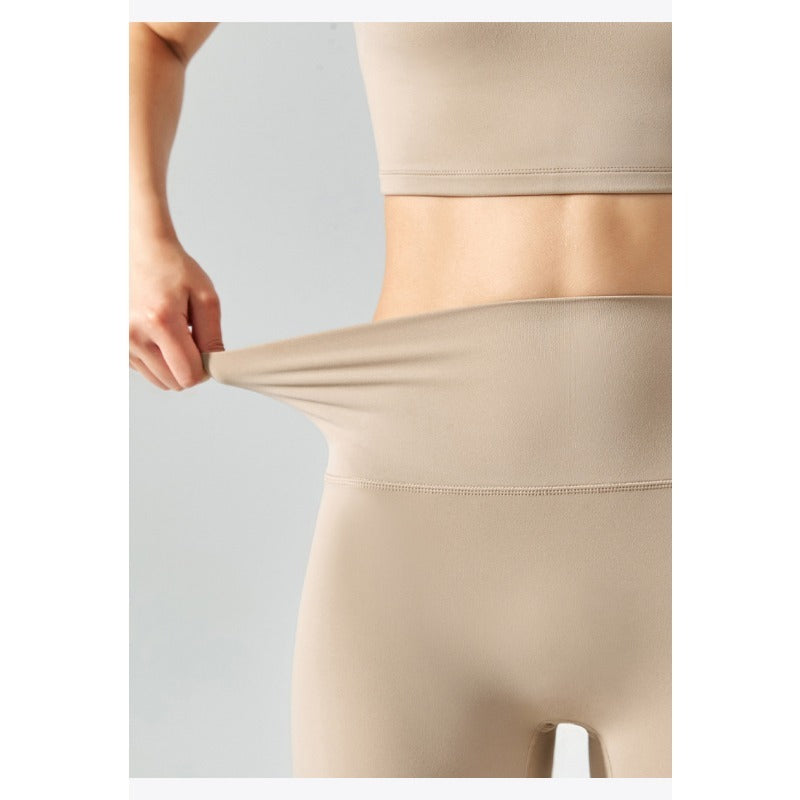 Volesal High-waisted Seamless Athletic Skinny Quad Yoga Shorts