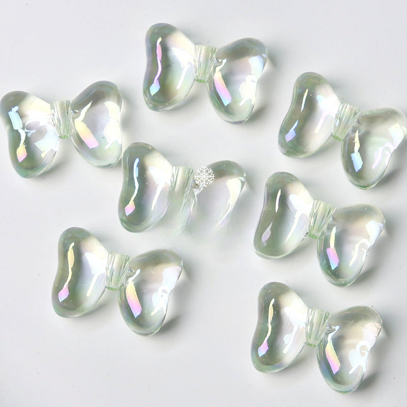 Wholesale 10pcs Scratch Butterfly Acrylic Beads