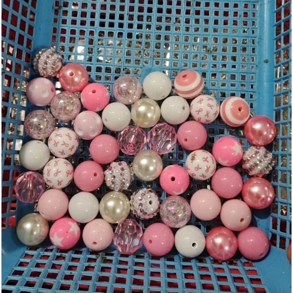 Wholesale 50pcs 20mm Acrylic Purple Series Assorted Mixed Color Beads
