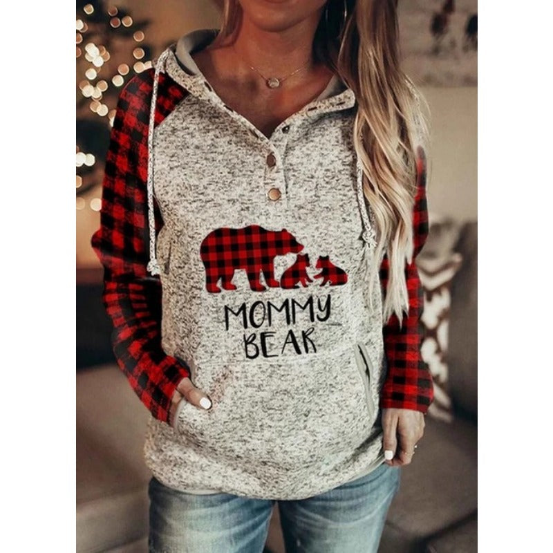 Wholesale Polyester Oversized MAMA Printed Hoodies