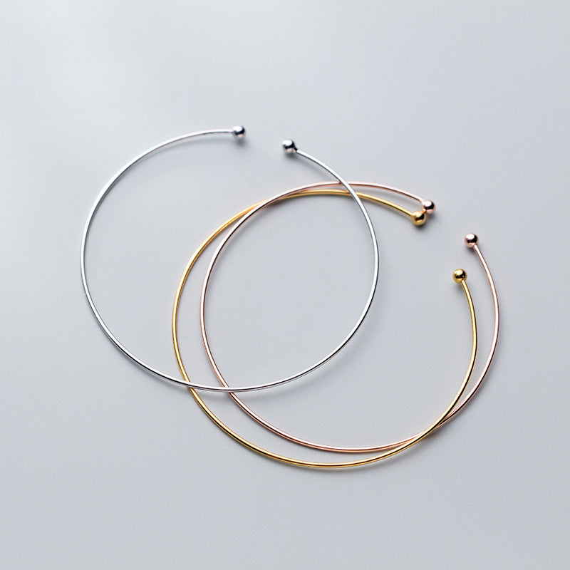 Wholesale String S925 Silver Open Bead Bracelet DIY Accessories Material