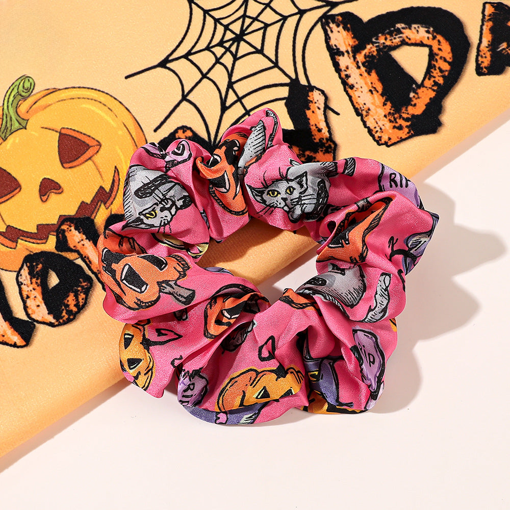 Wholesale Halloween Large Intestine Hair Ring, Pumpkin Skull, Personality Holiday Hair Accessories