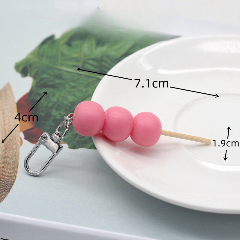 Wholesale PVC Simulation Food Glutinous Rice Ball Keychain