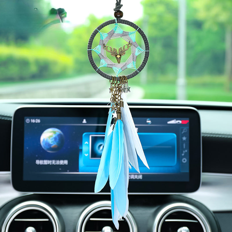 Wholesale Alloy Dream Catching Wind Chime Forest Series Handmade Feather Pendant