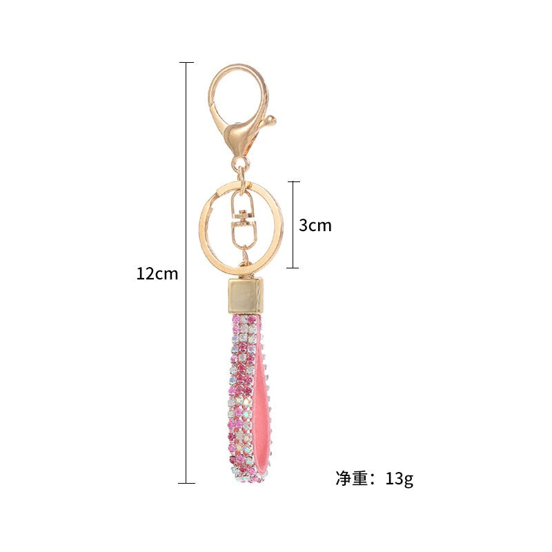 Wholesale Diamond Studded Anti Lost Bag Pendant Car Keychains