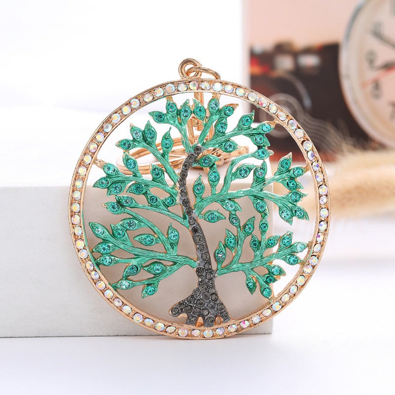 Wholesale Rhinestone Tree of Life Creative Alloy Keychain