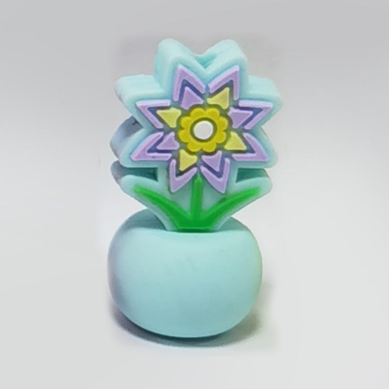 Wholesale 10PCS Creative Colorful Cartoon Image Flat Three-dimensional Rubber Beads