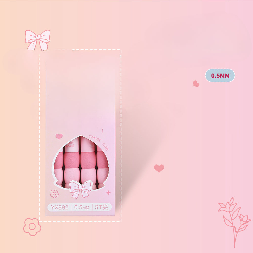 Wholesale 4pcs Quick-drying Rainbow Sponge Sheath Press Pen