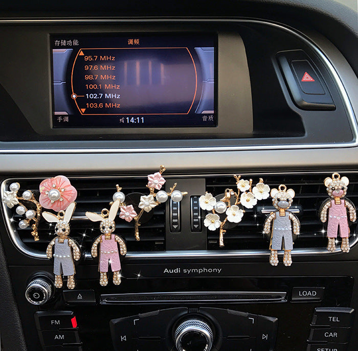 Wholesale Perfume Air Conditioner Air Outlet Diamond Alloy Car Accessories