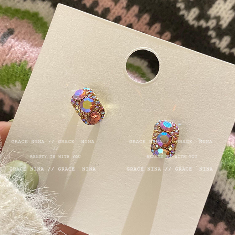 Wholesale Sparkling Diamond Zircon Alloy/silver Plated/gold Plated Earrings