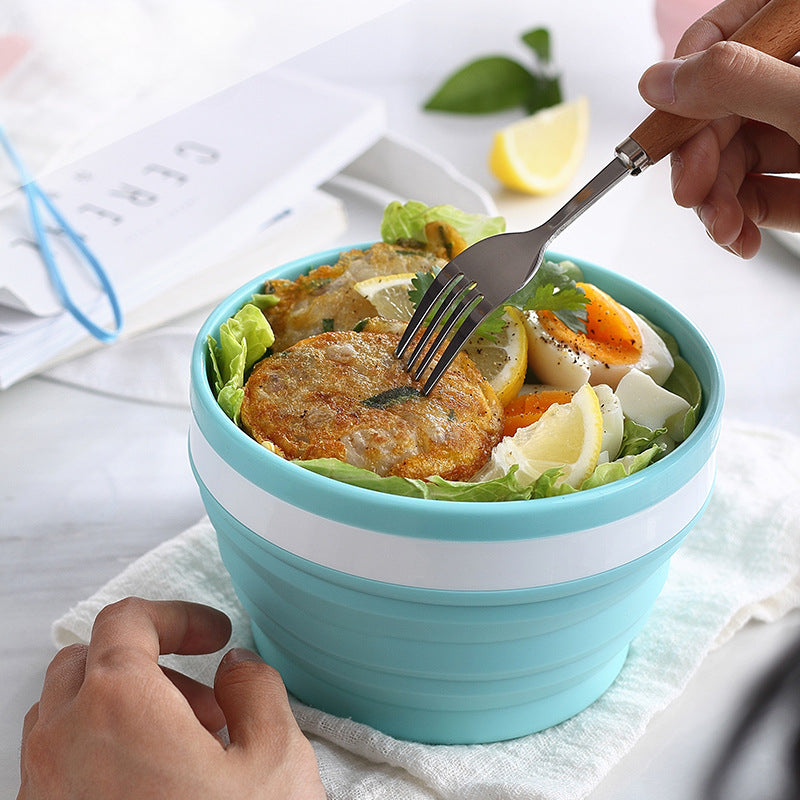 Wholesale Outdoor Bowl Folding Bowl Children Mouthwash Cup Folding Silicone Bowl Cup Portable Water Cup Bowl Retractable Combination