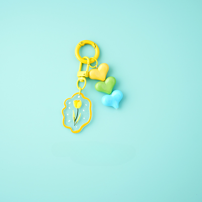 Llavero de amor de gradiente acrílico al por mayor