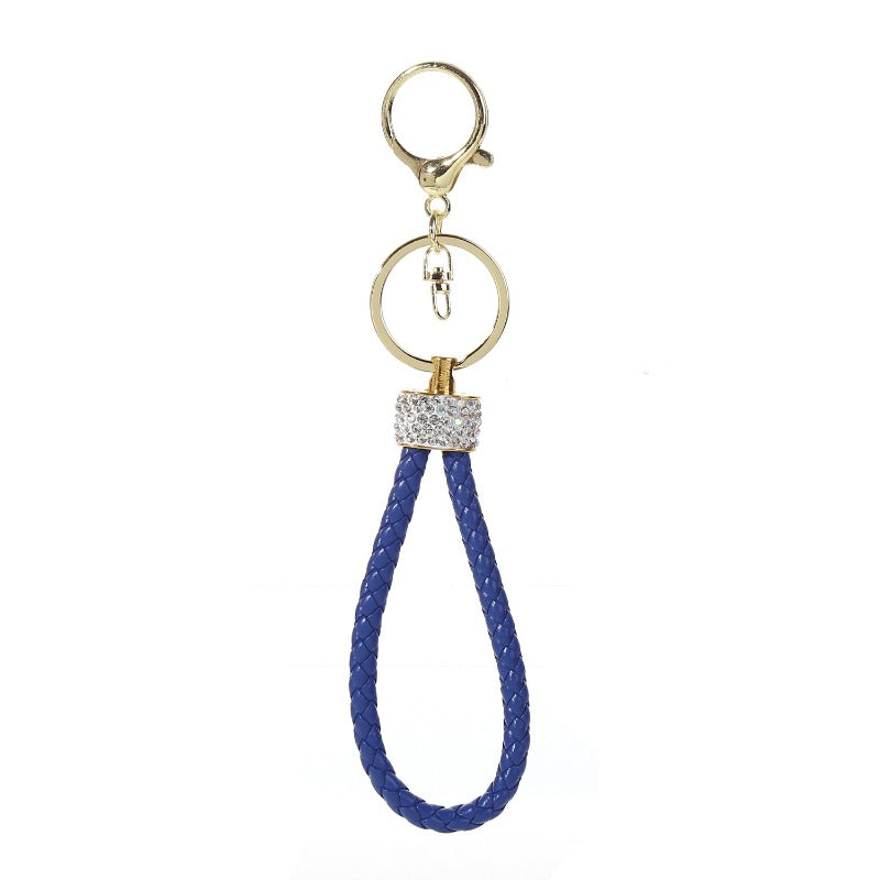 Wholesale Hand Woven Rope Full Diamond Car Keychains