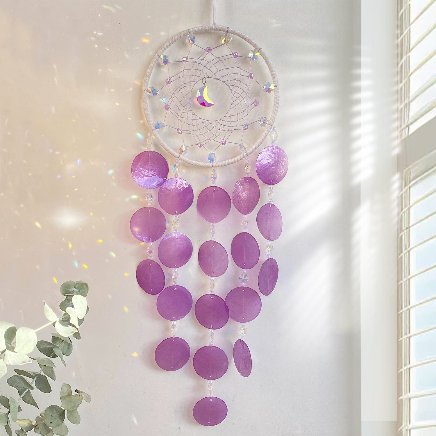 Wholesale Shell Crystal Stone Room Wind Chime Decoration Pendant