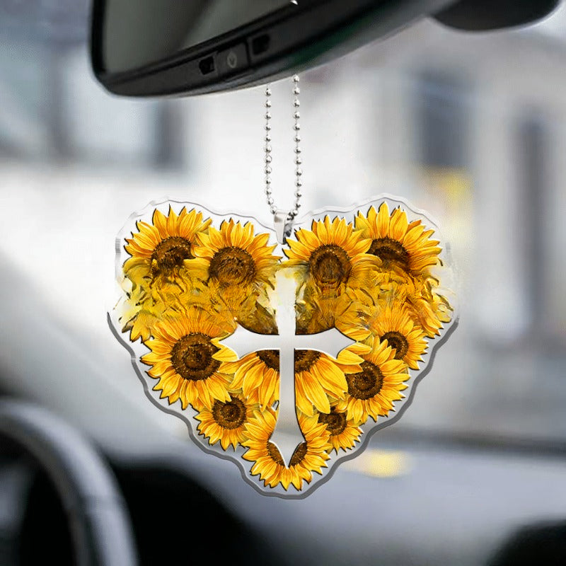 Wholesale Pink Chrysanthemum Love Acrylic Car Keychains