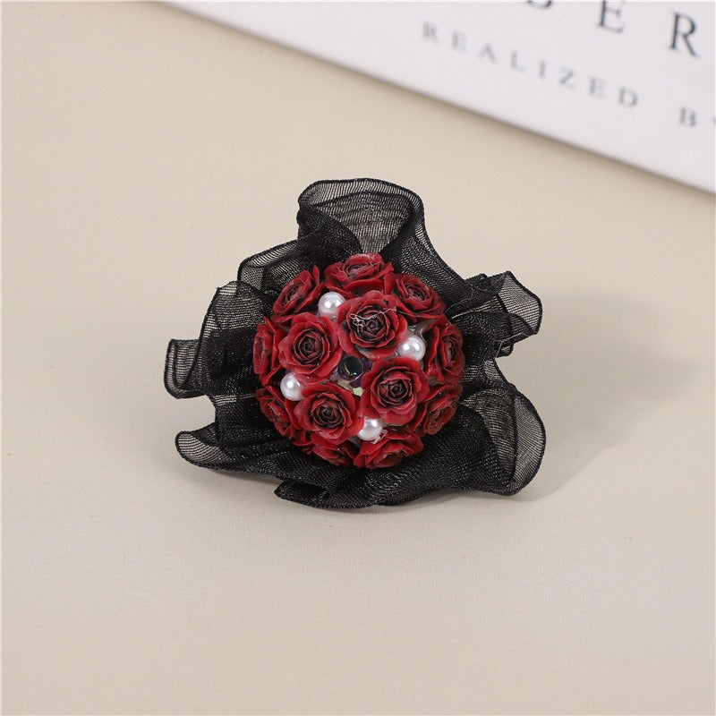 Wholesale 6pcs Heavy Handmade Beads Inlaid with Diamonds Luminous Bouquet DIY Jewelry Accessories Beads
