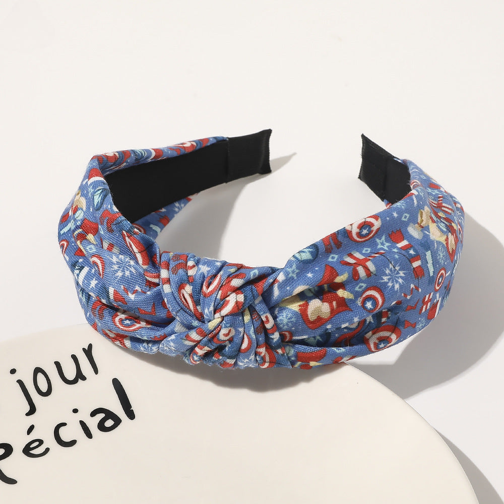 Wholesale Christmas New Fabric Big Bow Wide-brimmed Headband