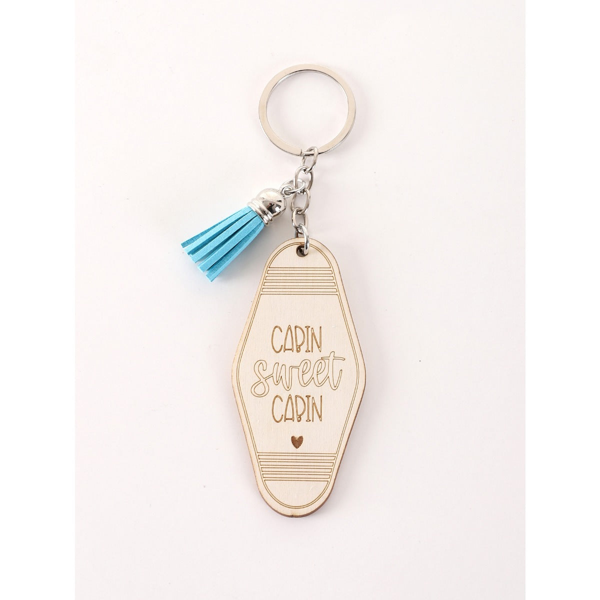 Wholesale English Letter Wooden Tassel Keychains