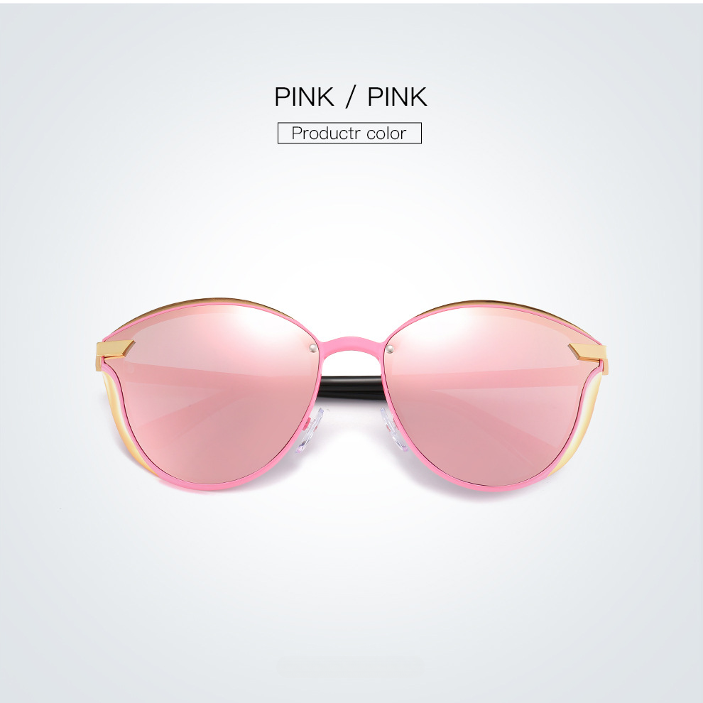 Wholesale Metal Polarized Cat Eye PC Sunglasses