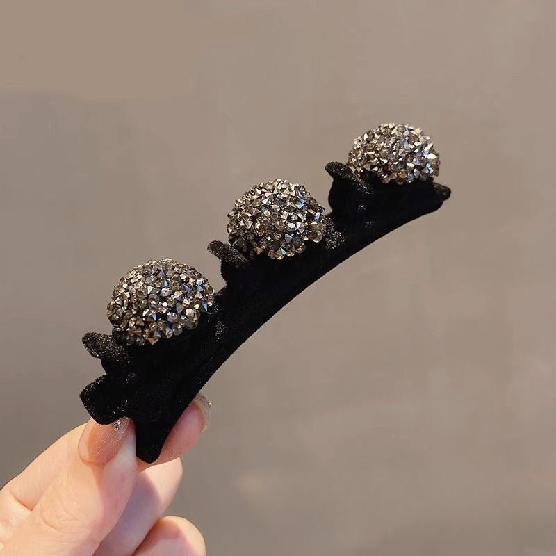 Wholesale Flocked Heart Hairpin New Year Bangs Hairpin Full Diamond Hairpin