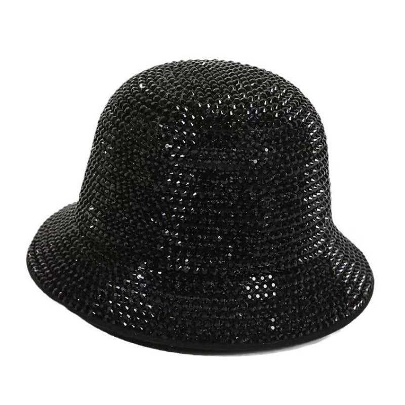 Wholesale Woolen Sparkling Diamond Performance Fisherman Hats