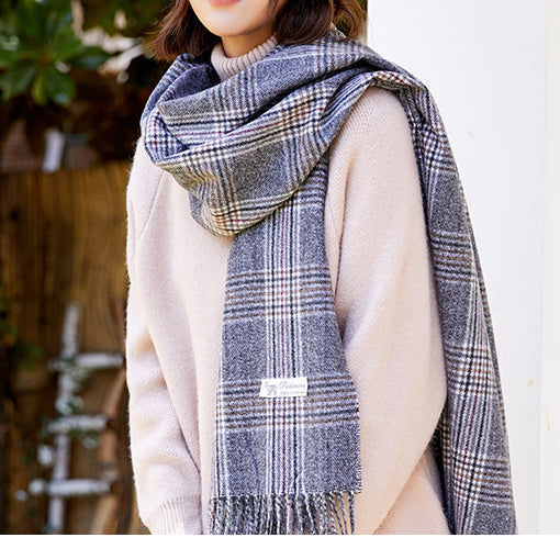Wholesale Autumn and Winter Thick Plaid Imitation Cashmere Scarf