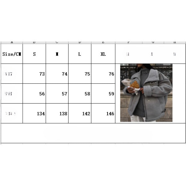 Wholesale One-piece Lambswool Jacket Design Sense Spliced Street Biker Style Cotton Suit