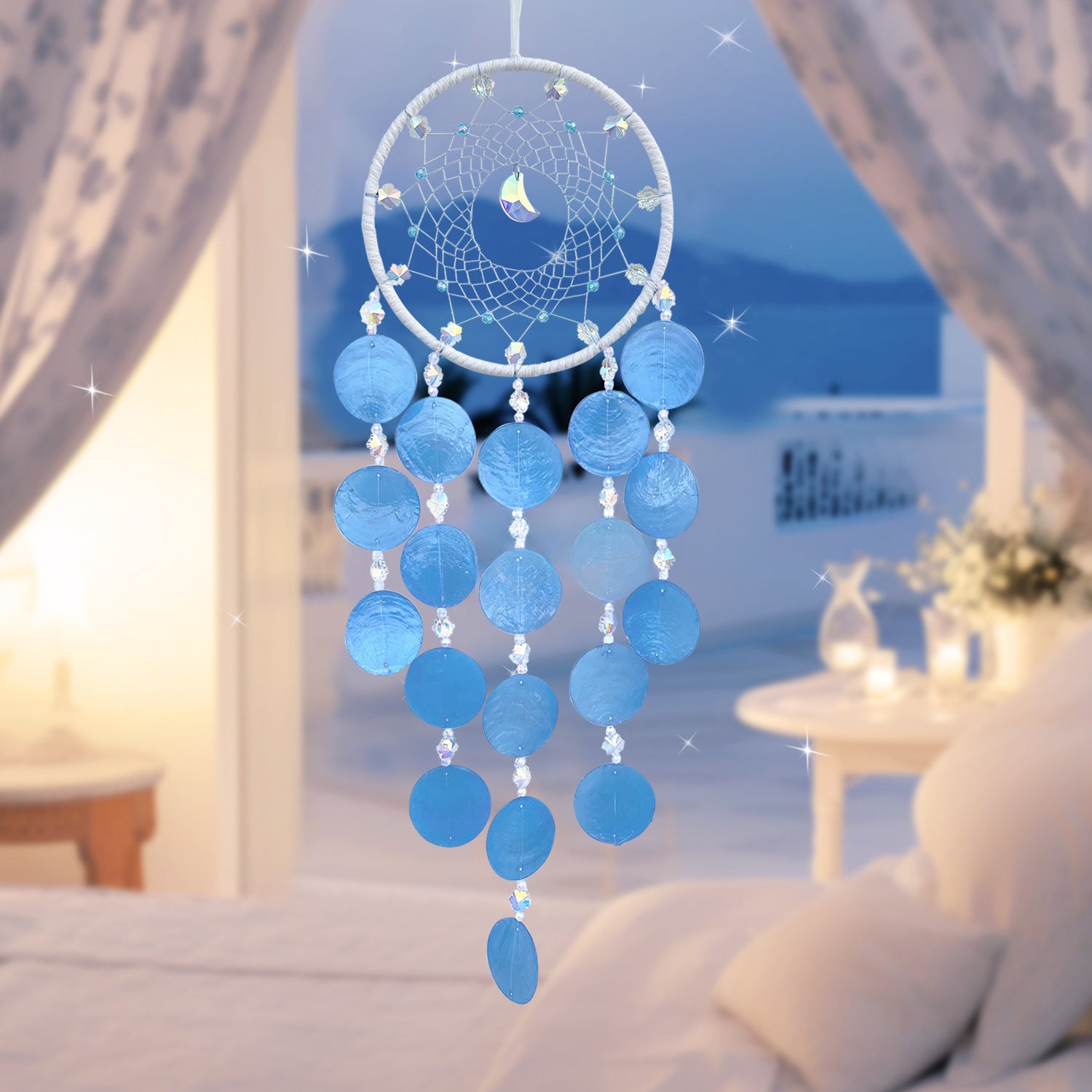 Wholesale Shell Crystal Stone Room Wind Chime Decoration Pendant