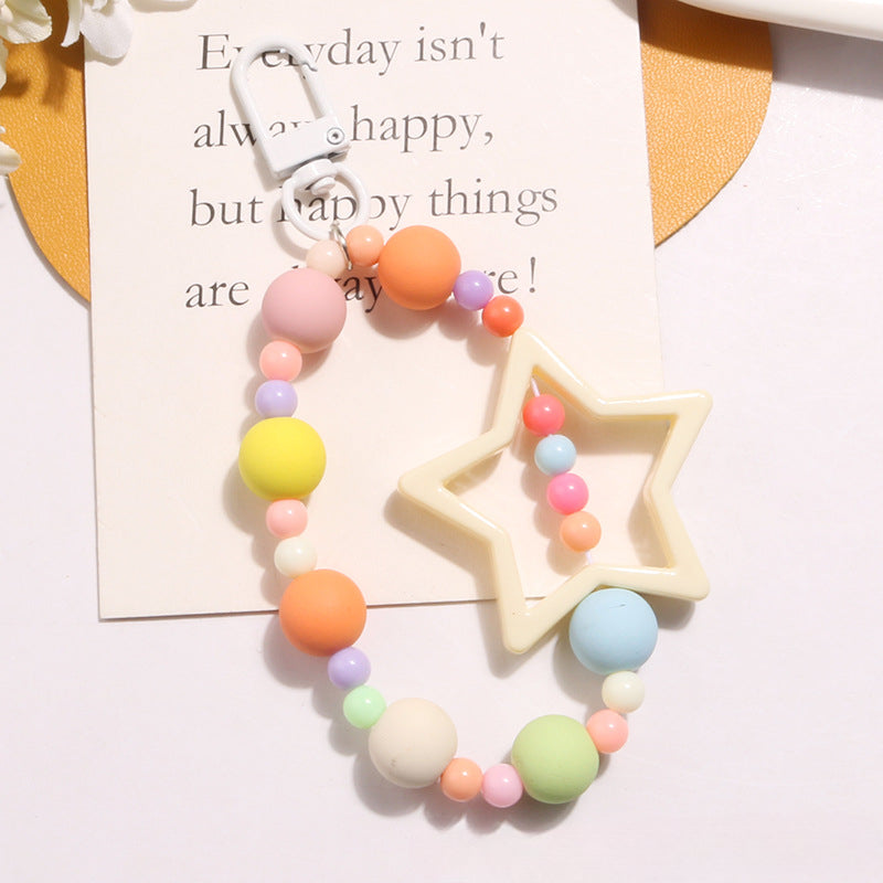 Wholesale Acrylic Hollow Five-pointed Star Keychain