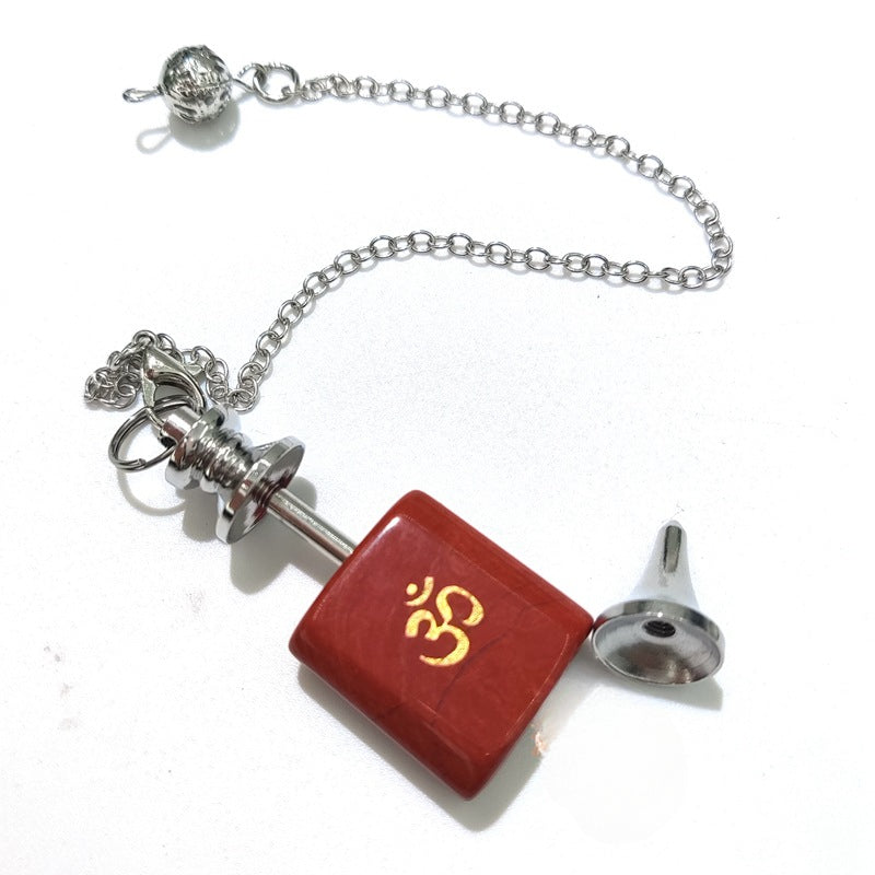 Wholesale Natural Purple Pink White Crystal Polyhedral Pendant Necklace