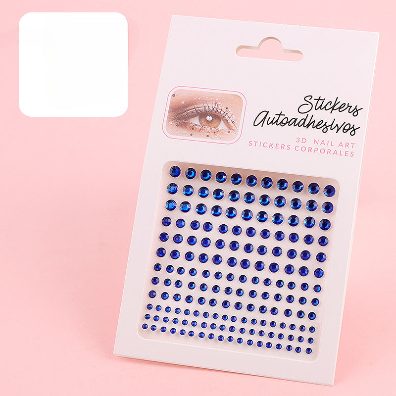 Wholesale Colored Diamond Crystal Acrylic Diamond Beauty and Eye Makeup Stickers