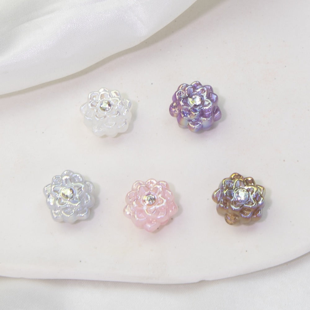 Wholesale 10pcs Simple Fashion Lotus Beads Through Hole Beads